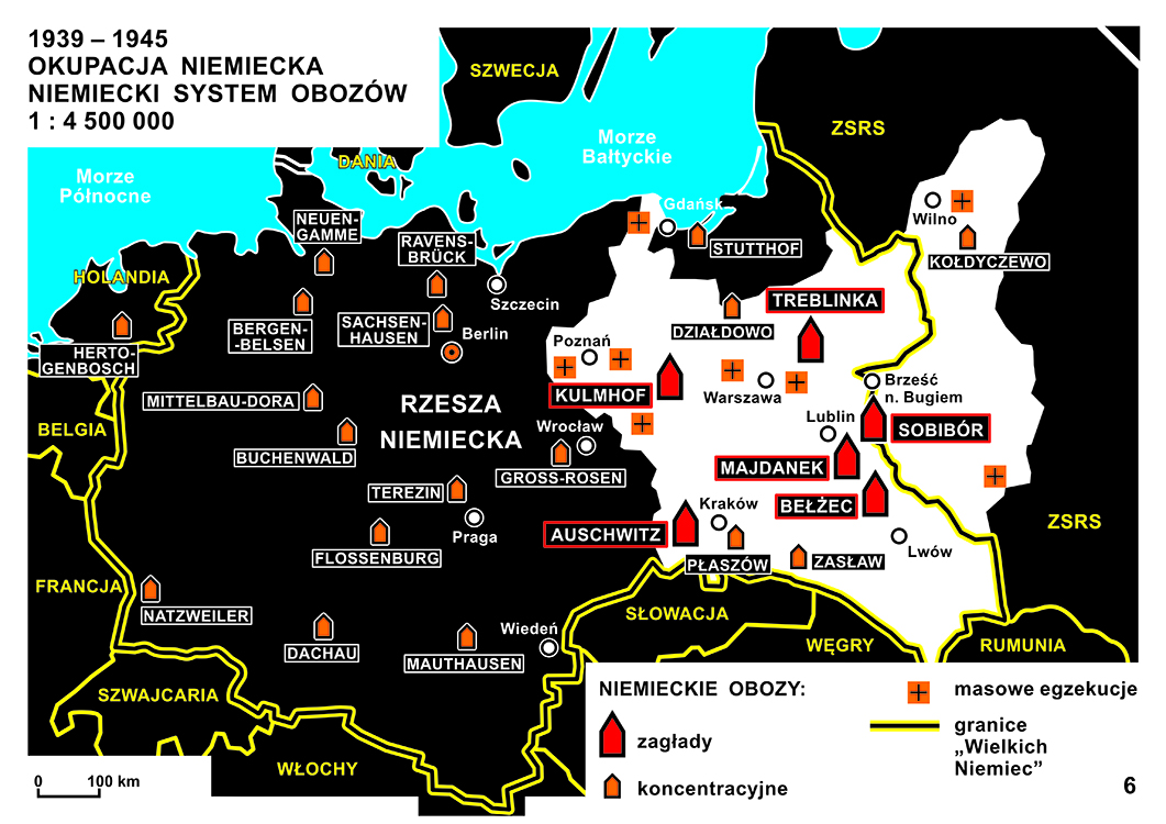 1939-1945 Okupacja niemiecka. Niemiecki system obozów